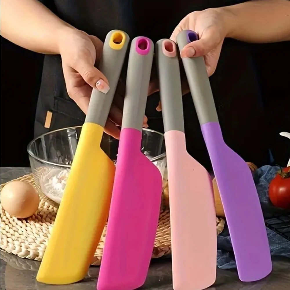 XL Pink Silicone Spatula Heat Resistant Nonstick Baking Kitchen Tool